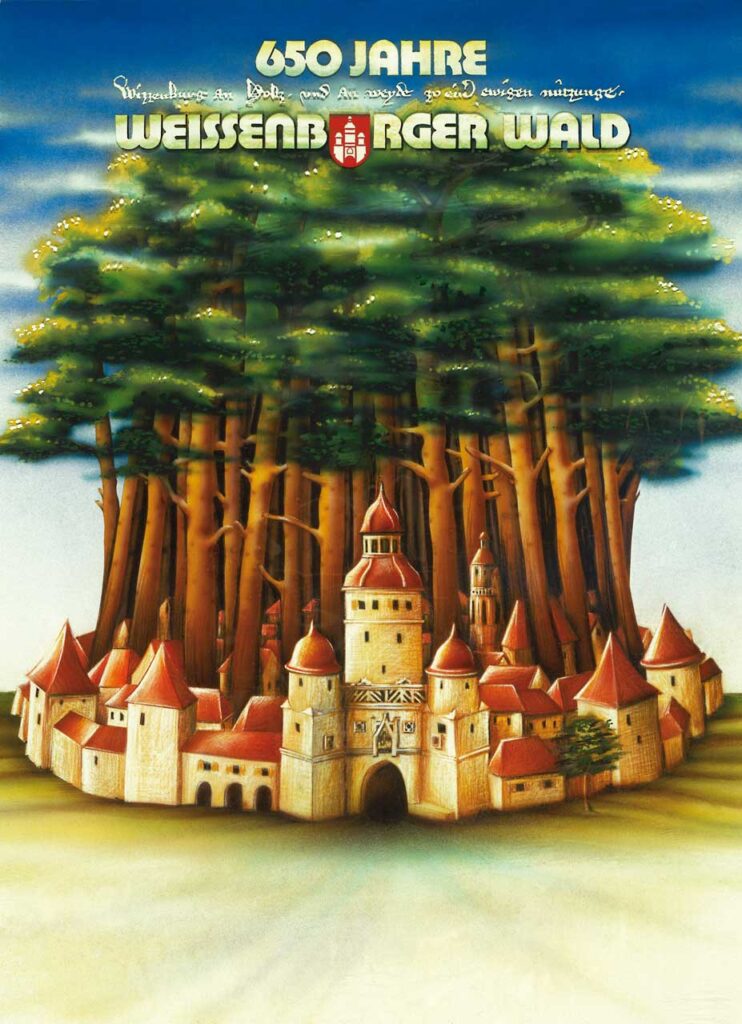 Plakat 650 Jahre Weißenburger Stadtwald